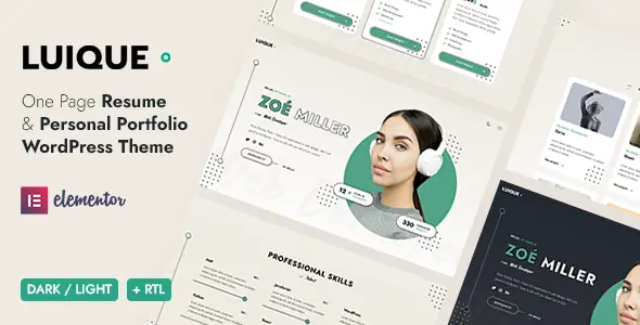 Luique Theme GPL - Personal Portfolio WordPress Theme