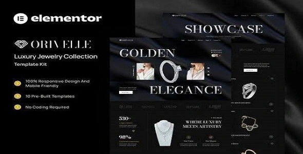 Orivelle Luxury Jewelry Collection Elementor Template Kit GPL