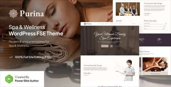 Purina Theme GPL – Spa & Wellness FSE WordPress Theme