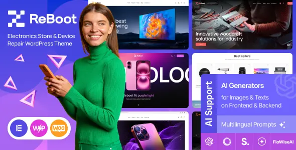 Reboot Theme GPL - Electronics Store & Device Repair WordPress Theme