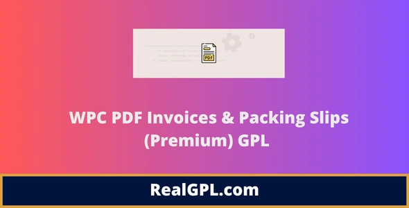WPC PDF Invoices & Packing Slips (Premium) GPL