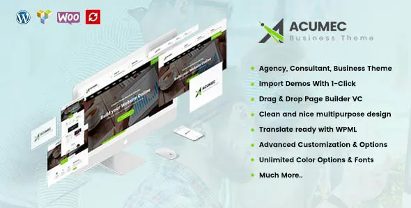 Acumec Theme GPL - Business Multipurpose WordPress Theme