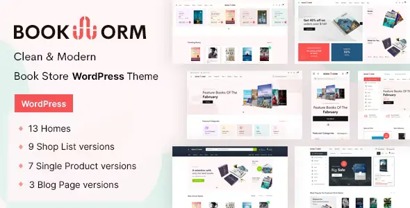 Bookworm Theme GPL - Bookstore & Bookshop WooCommerce Theme
