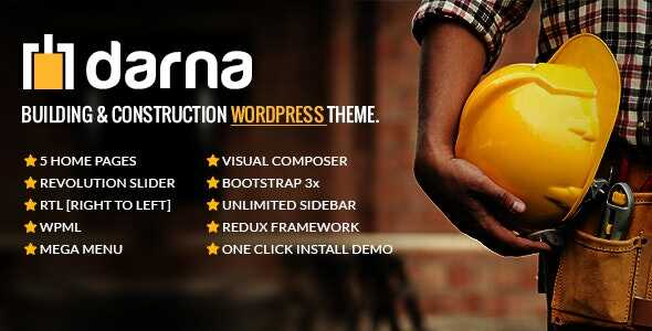 Darna Theme GPL - Building and Construction WordPress Websites