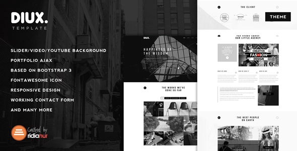 Diux Theme GPL - Responsive One Page Portfolio Theme