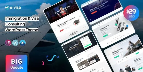 Evisa Theme GPL - Immigration and Visa Consulting WordPress Theme