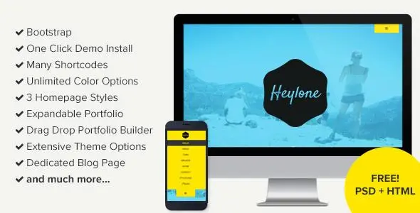 Heylone Theme GPL - One Page Parallax WordPress Theme