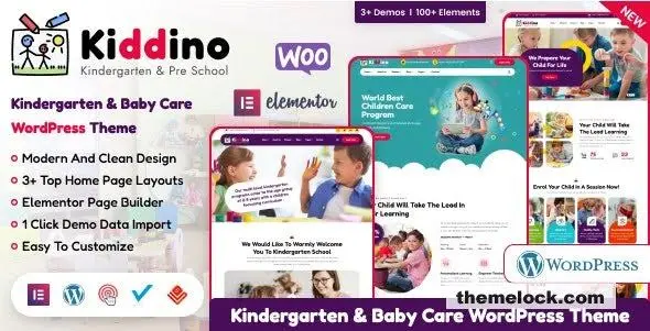 Kiddino Theme GPL - Kids & Kindergarten WordPress Theme