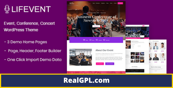 Lifevent Theme GPL - Event Conference WordPress Theme
