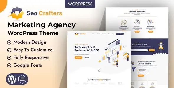 SEO Crafters Theme GPL - Marketing Agency WordPress Theme