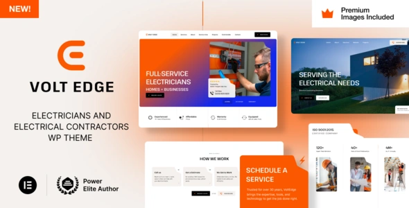 VoltEdge Theme GPL – Electrician Electrical Contractor WordPress Theme